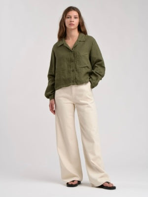 Humility Khaki Linen Jacket