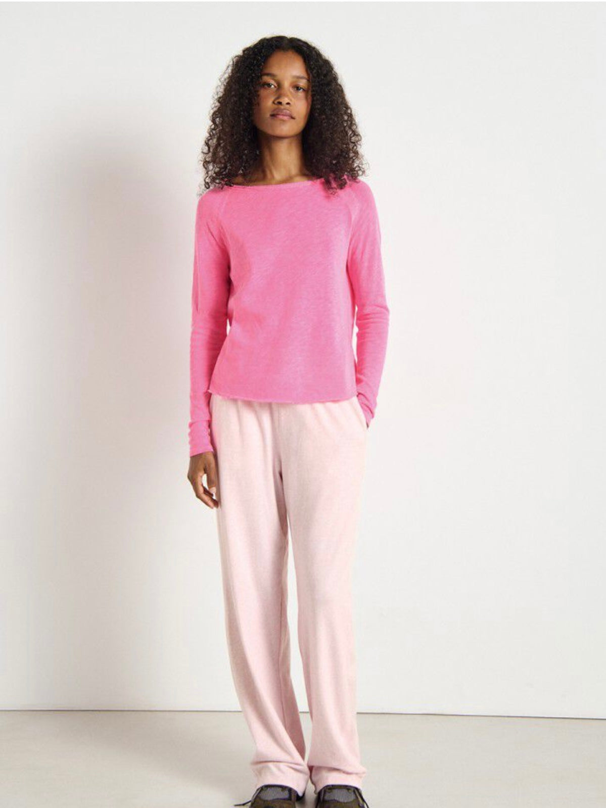 American Vintage Sonoma long sleeve top-Pink Acid Fluro