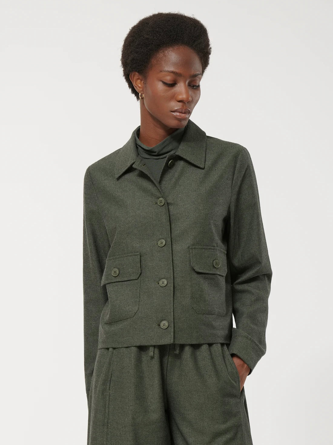 Humility Khaki  Flannel Worker Jacket