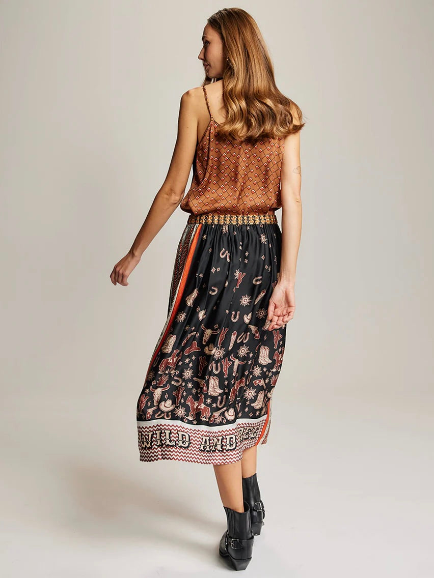 Me369 Vanessa Midi Skirt-Rodeo