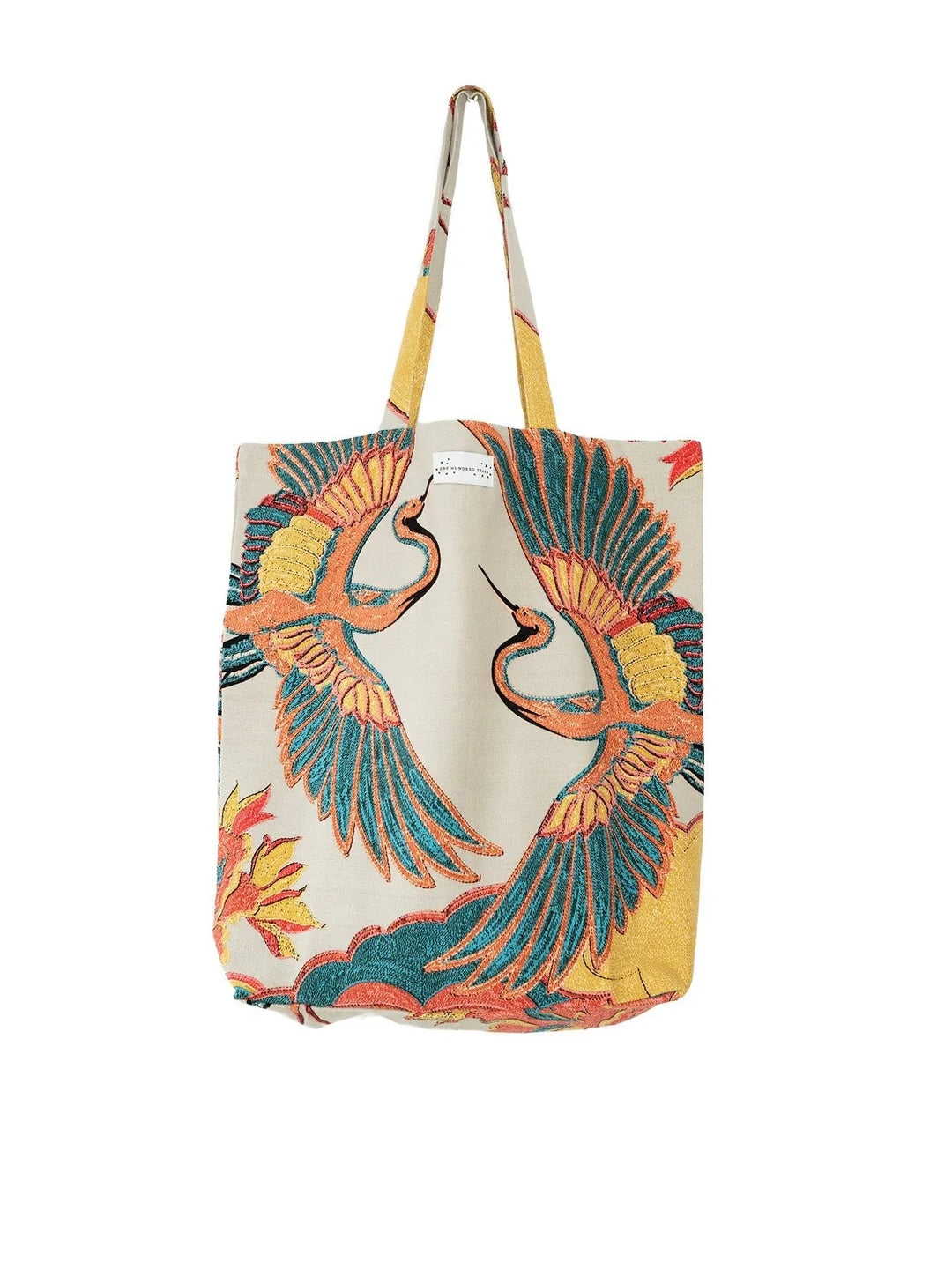 One Hundred Stars Crane Stone Canvas Bag