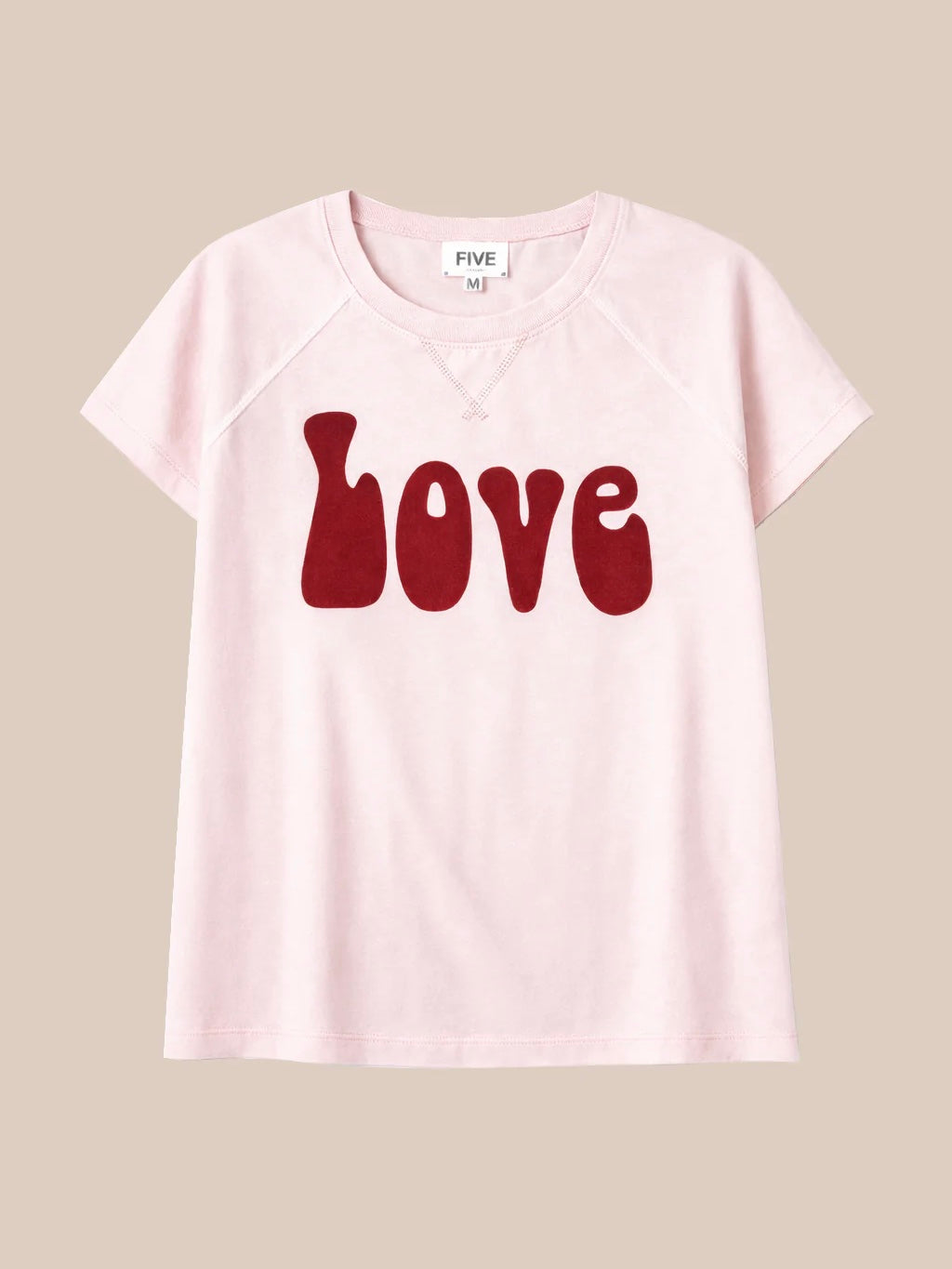 FIVE Love T Shirt -Baby Pink
