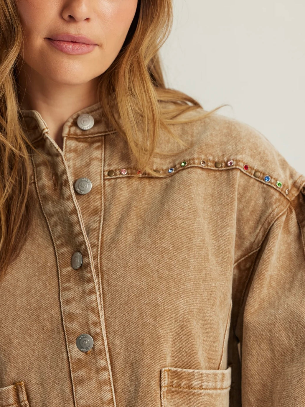 Me369 Roux Drill Rivets Jacket-Mustard
