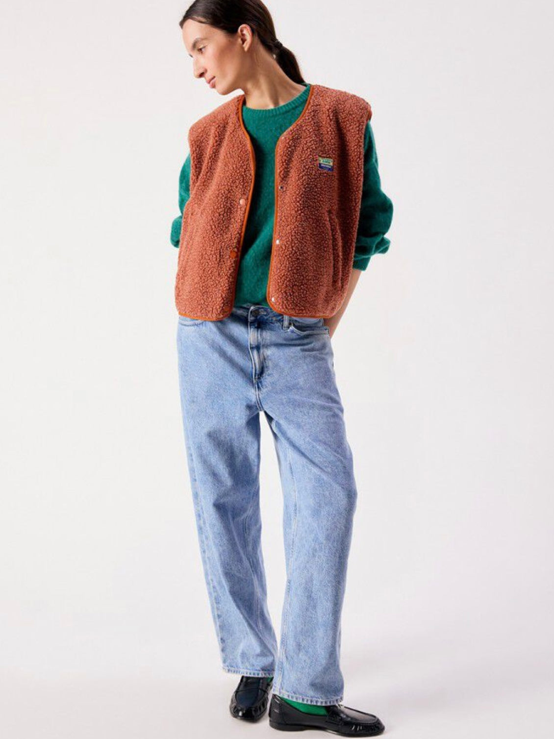 American Vintage Hoktown Gilet-Terracotta