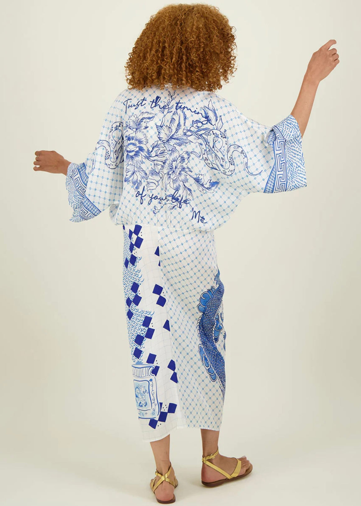 Me369 Sophia Kimono Dress Amalfi Coast