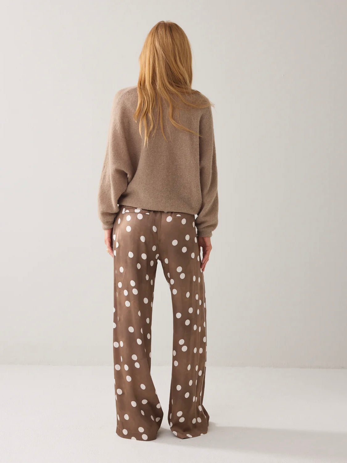 Summum Polka Dot Trousers-Beige