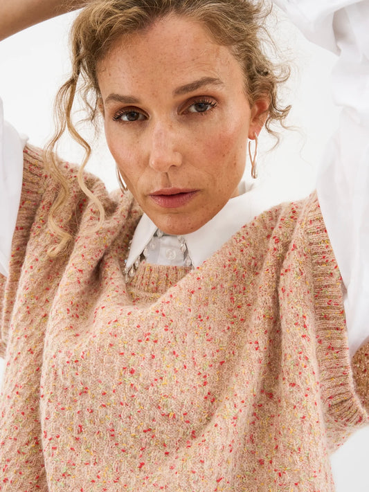 Pieszak Marian Batwing Confetti Knit-Rose Shadow