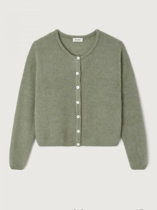American Vintage Vitow Cardigan- Khaki Melange
