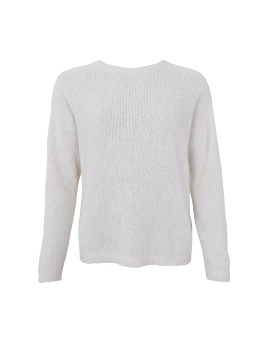 Black Colour Dell Knit Jumper-Off White