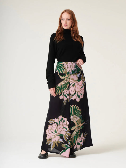 One Hundred Stars Crane EmeraldCrepe Palazzo Pants