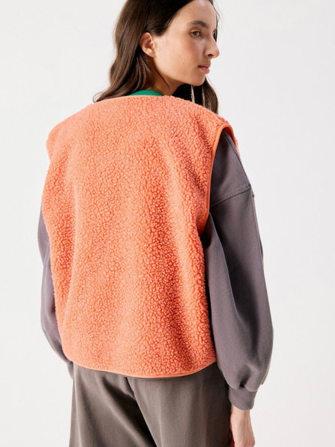American Vintage Hoktown Fleece Gilet-Sunset Melange