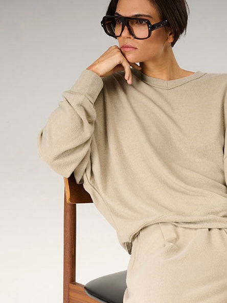 Liv Bergen Versailles Blurry Sweatshirt-Tofu
