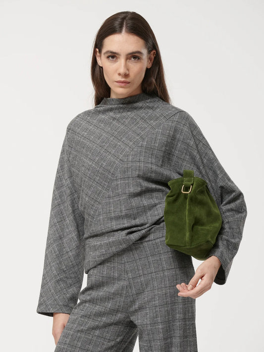Humility Grey Checked Top