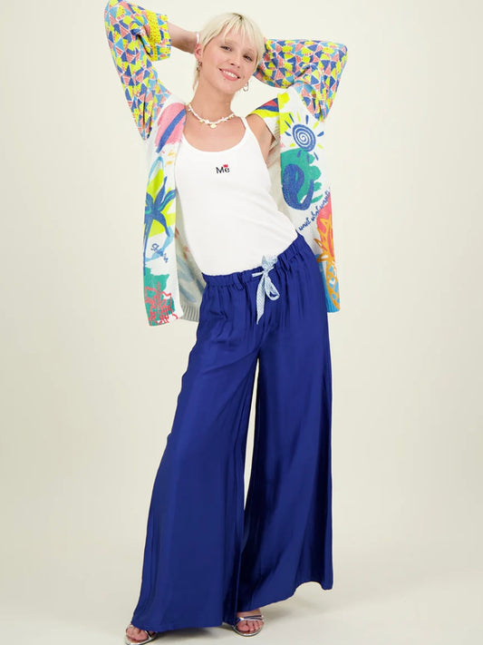 Me369 Annie Wide Leg Pants Blue