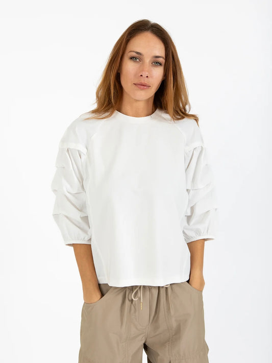 Coster Copenhagen Blouse with Puffy Sleeves- Off White