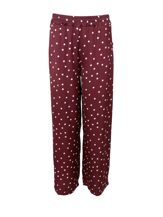 Black Colour Valery Spot Pant-Plum