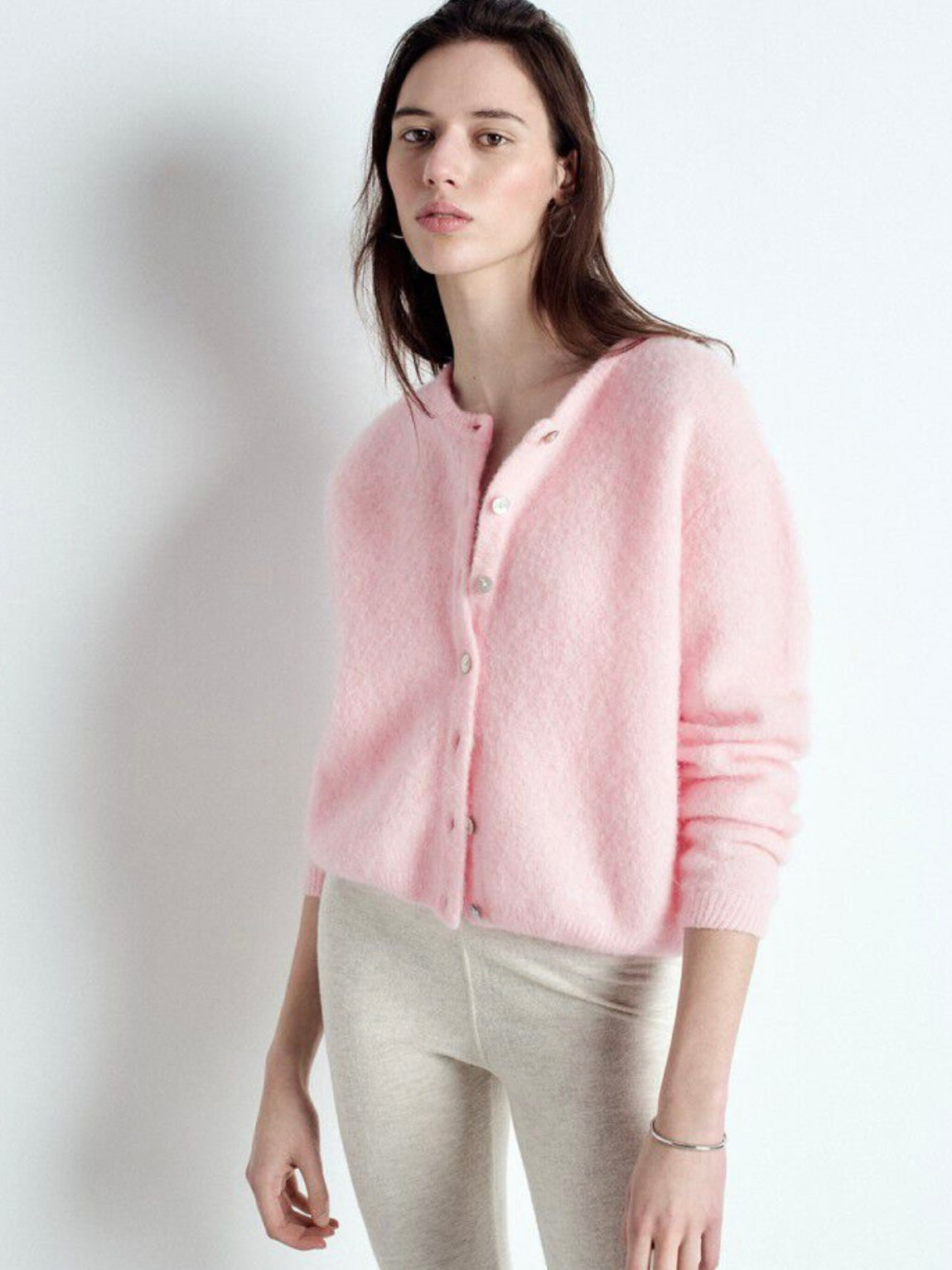 American Vintage Vitow Cardigan- Sugared Almond