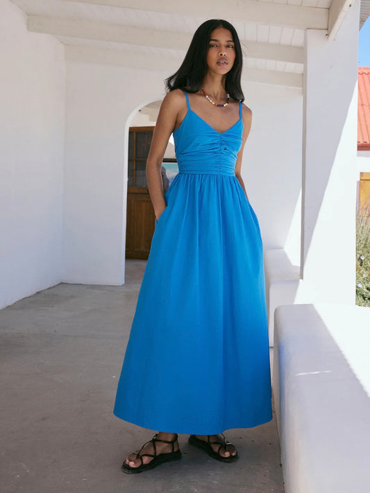 Nobody's Child Blue Paige Midi Dress