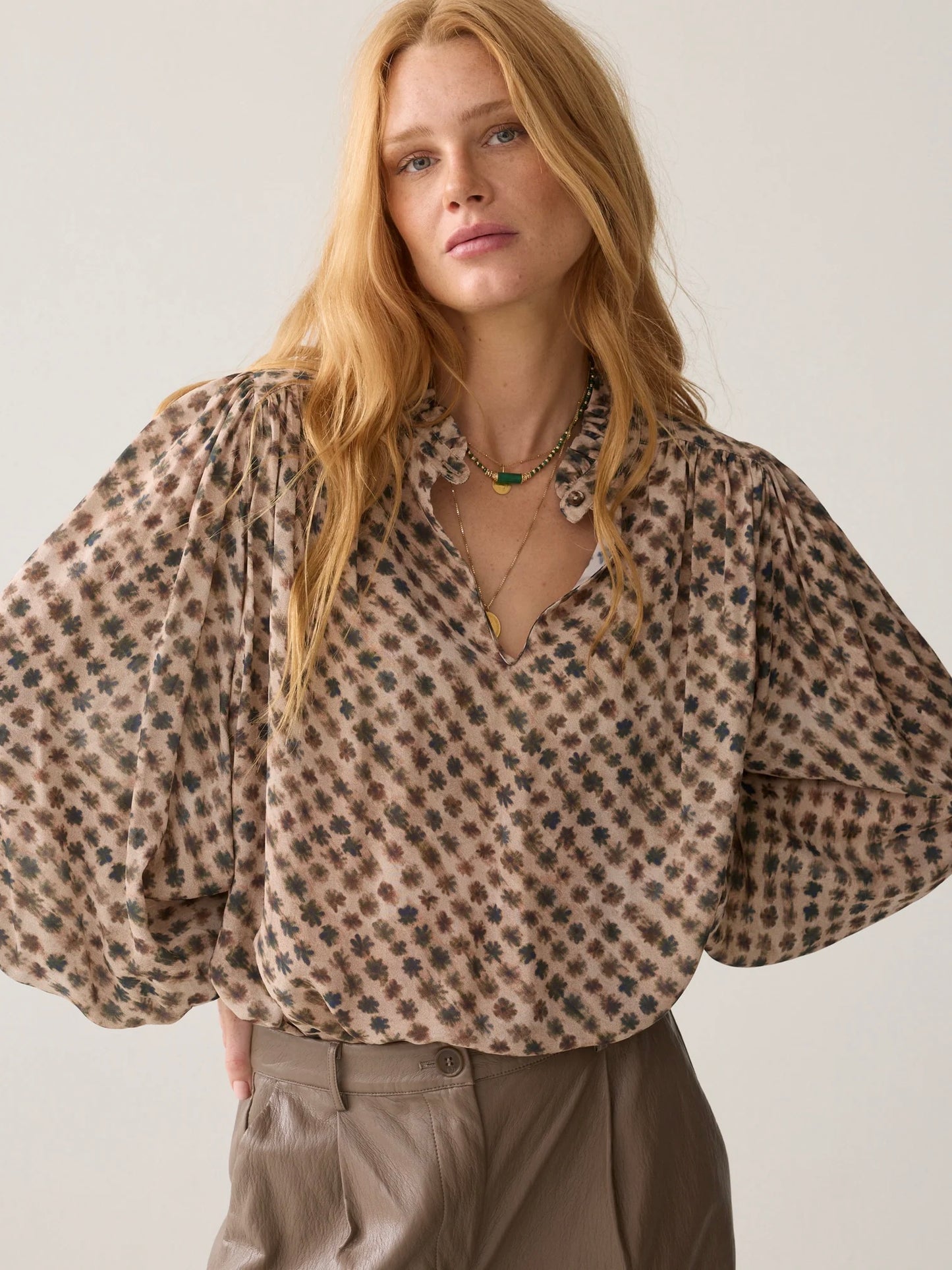 Summum Blurred Print Top