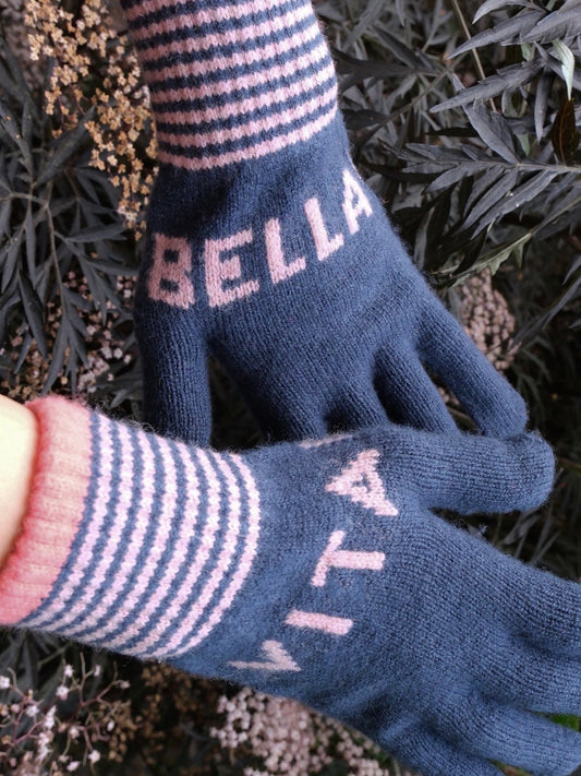 Quinton + Chadwick Vita Bella Gloves Teal/Dusty Pink