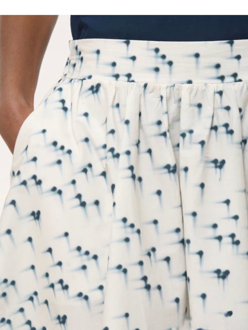 Humility Printed Cotton Poplin midi Skirt