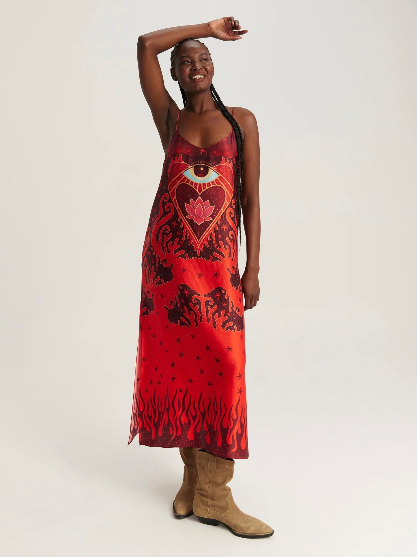 Me369 Olivia Camisole Dress -Red Aura
