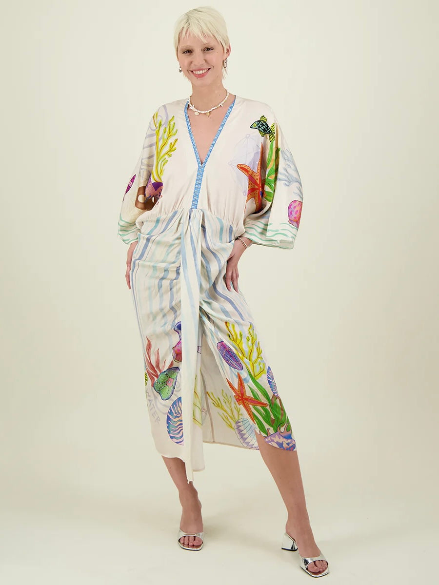 Me369 Sophia Kimono Dress Magic Ocean