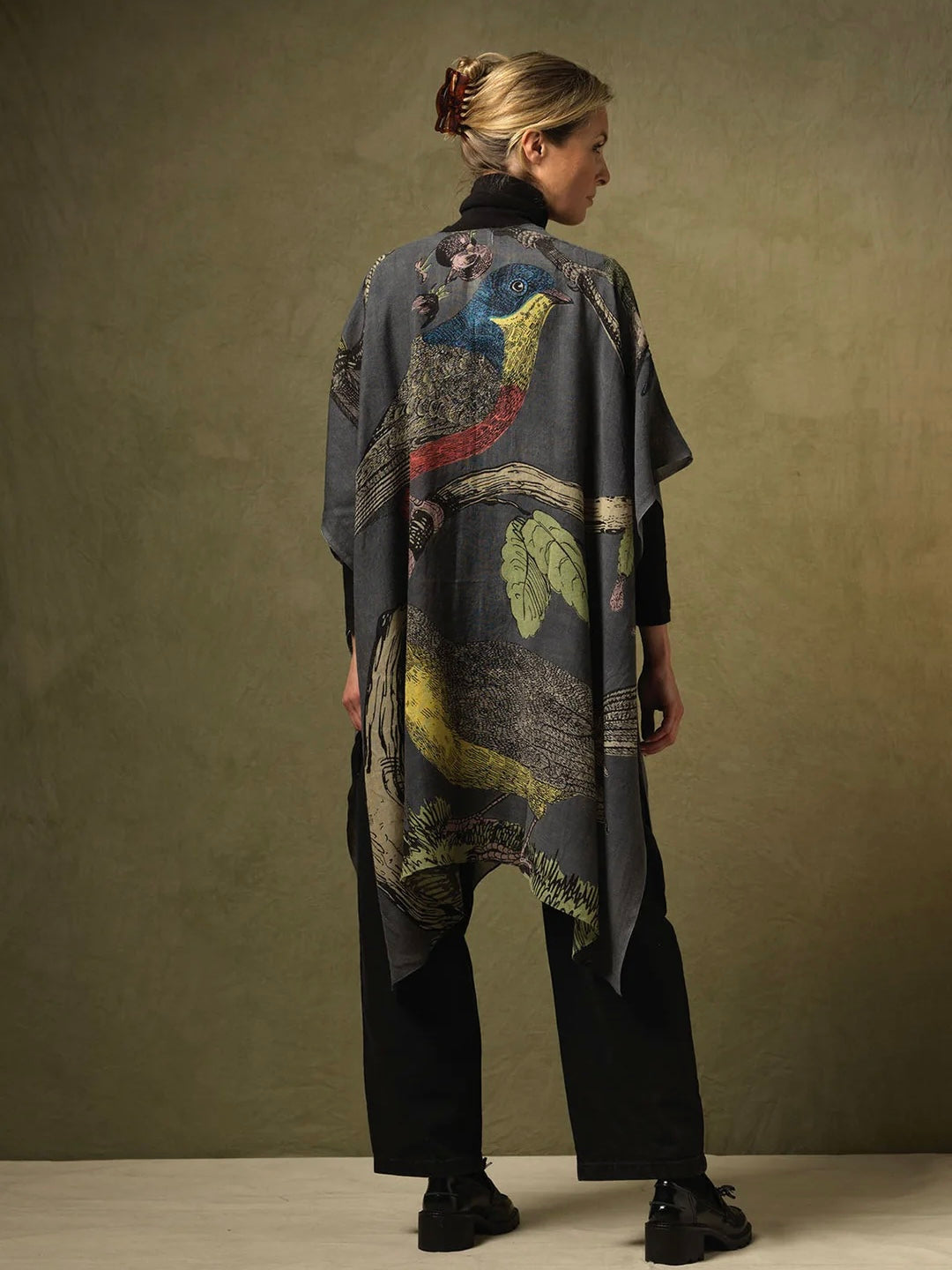 One Hundred Stars Wool Throwover Bird Ink