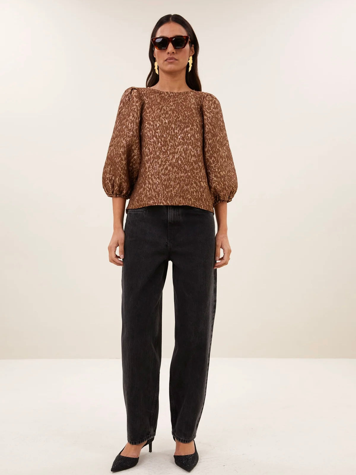 by_bar Jet Sparkle Cheetah Blouse