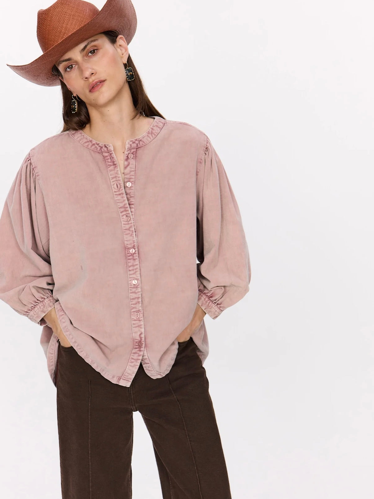Stella Forest Enora Shirt-Blush
