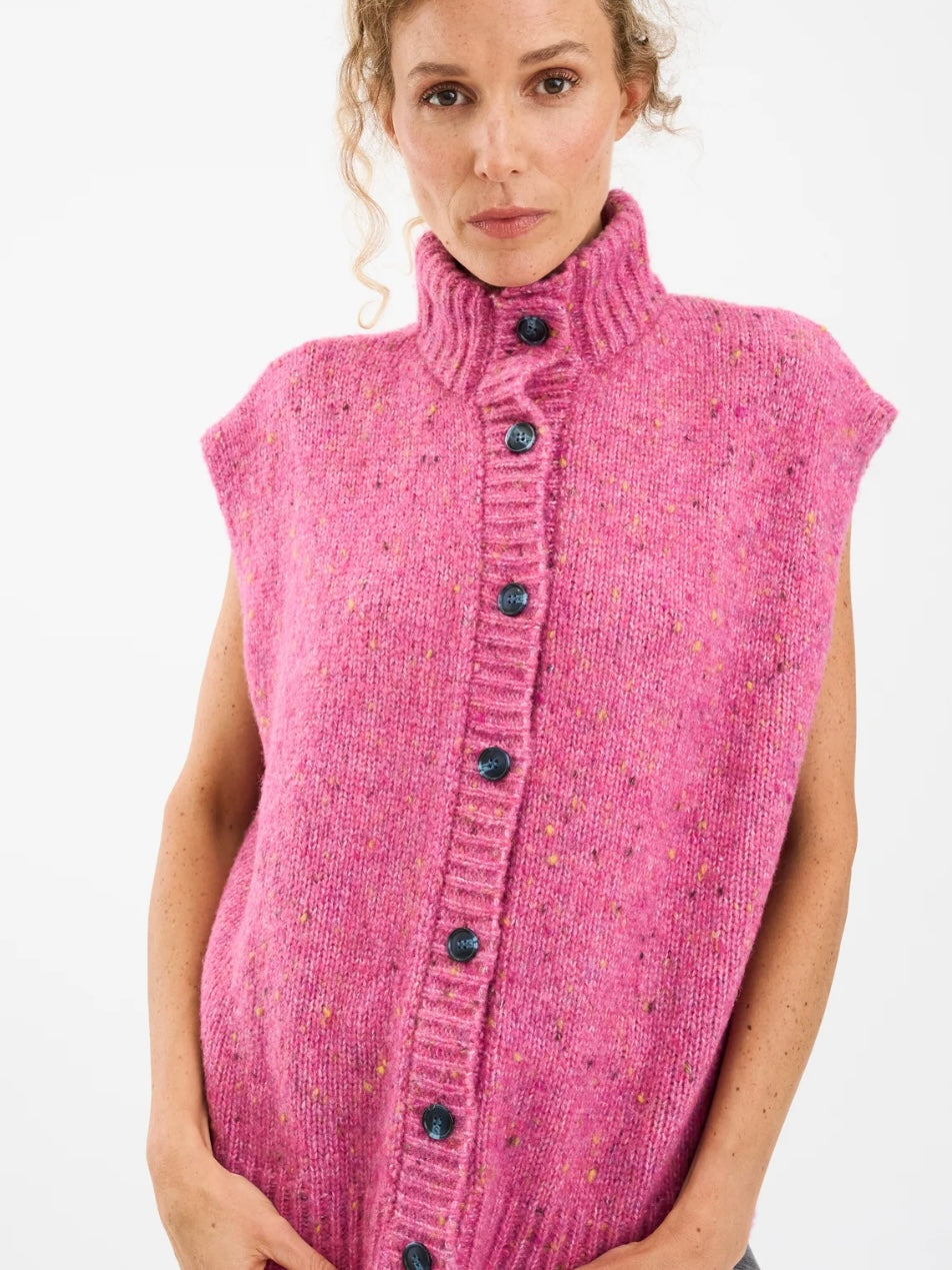 Pieszak Holly High Neck Knit- Berry Glow