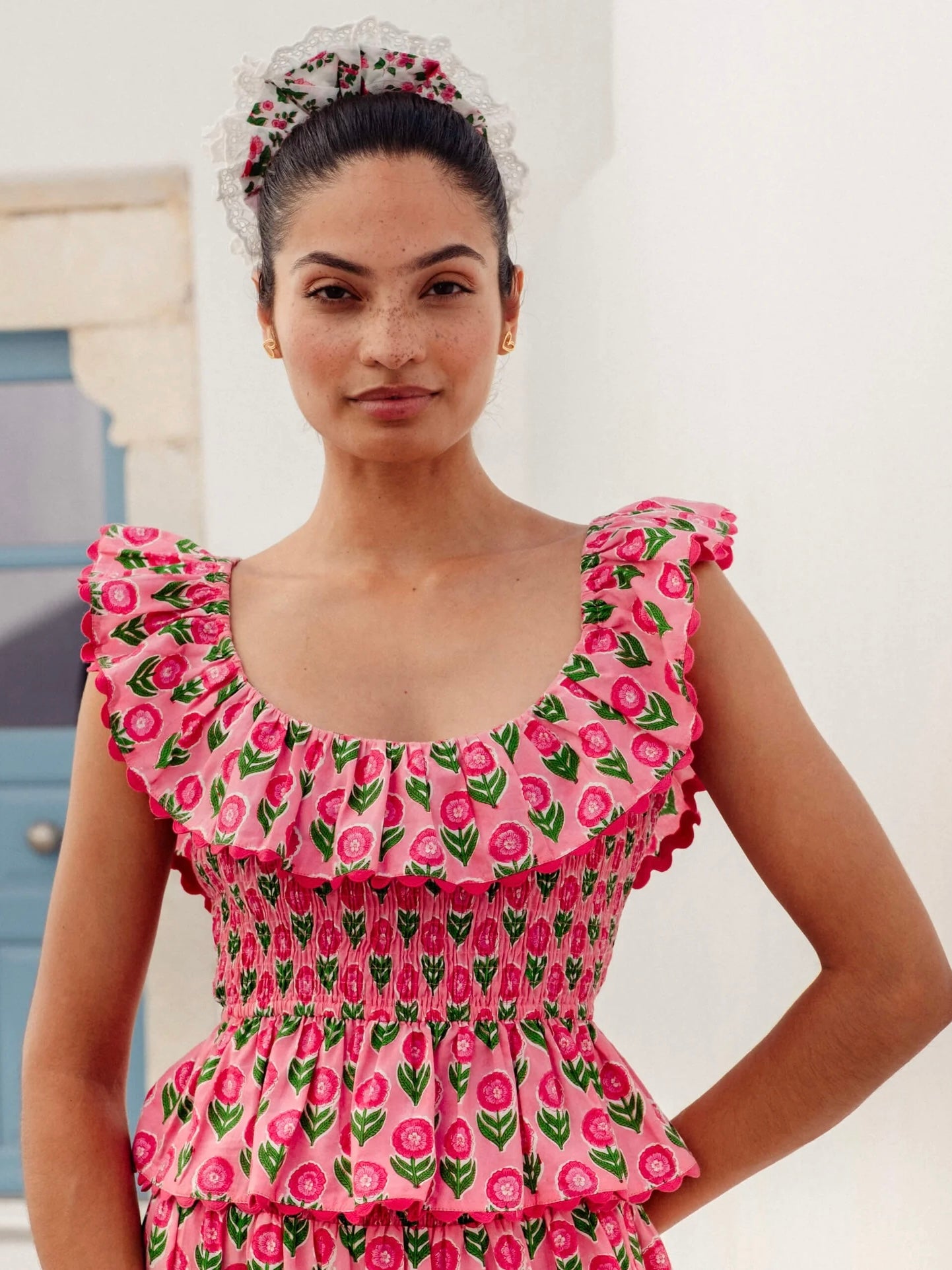 Pink City Prints Marigold Blush Susie Top