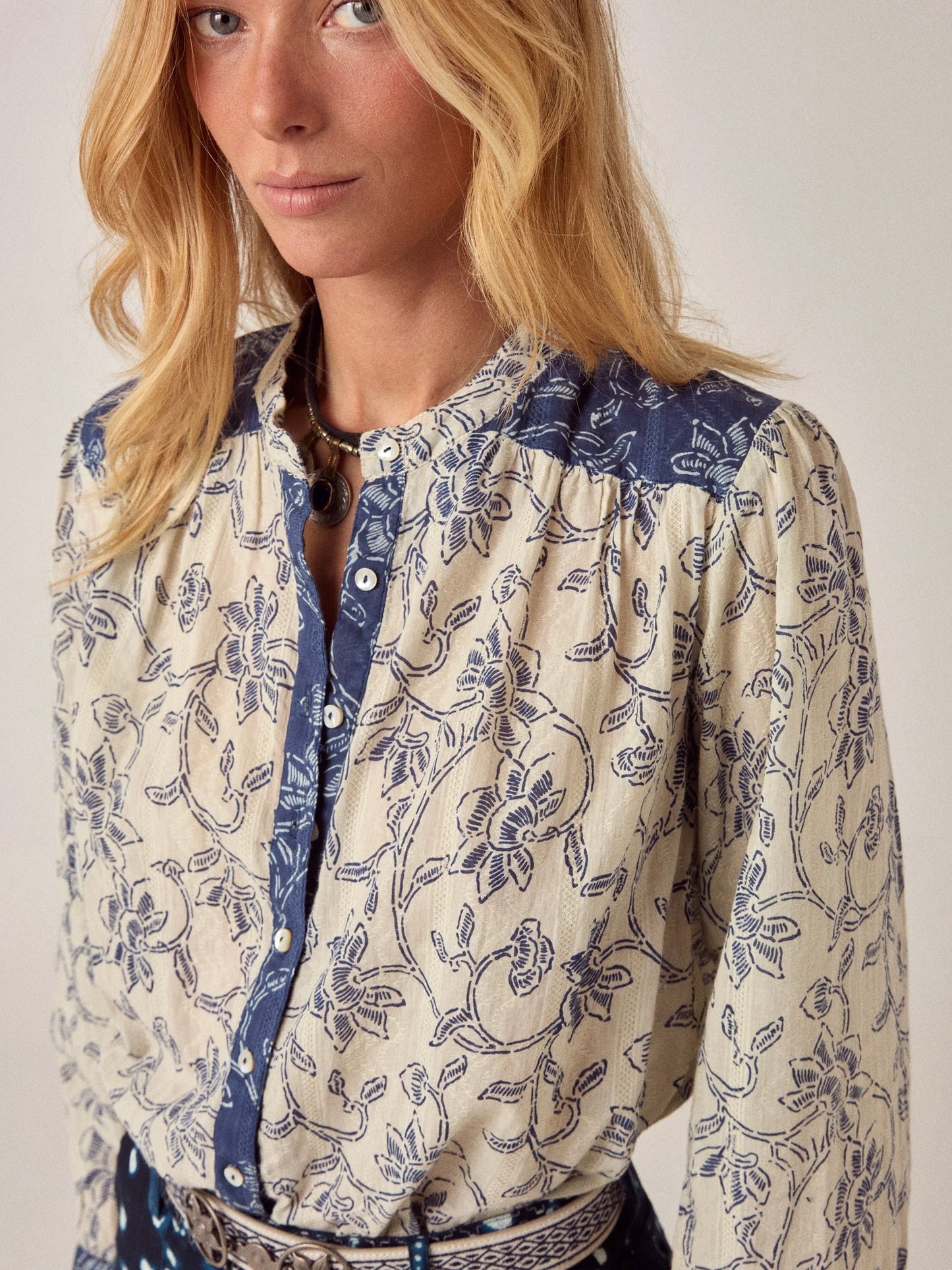 Maison Hotel Camila Cleo Blouse-White Fuji