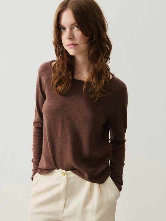 American Vintage Sonoma long sleeve top - Chocolate