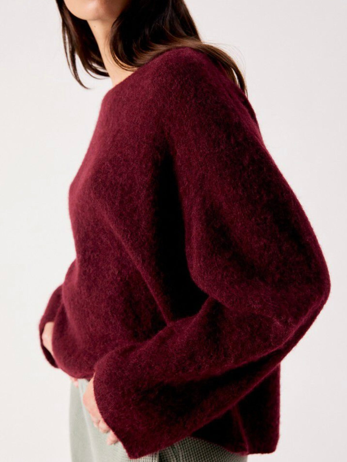 American Vintage Vitow Jumper-Dark Red Melange