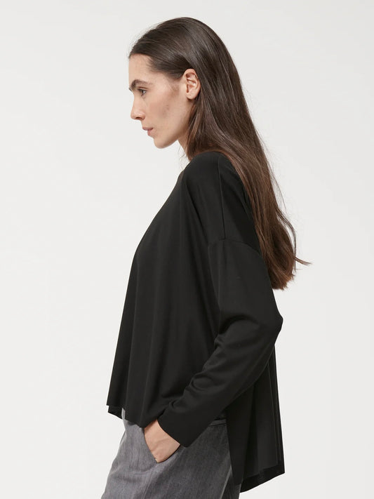 Humility Black Oversized Long sleeved T shirt