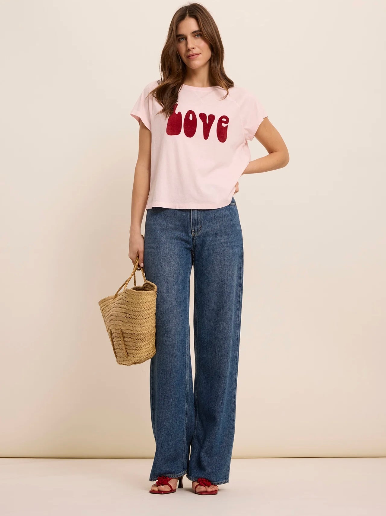 FIVE Love T Shirt -Baby Pink
