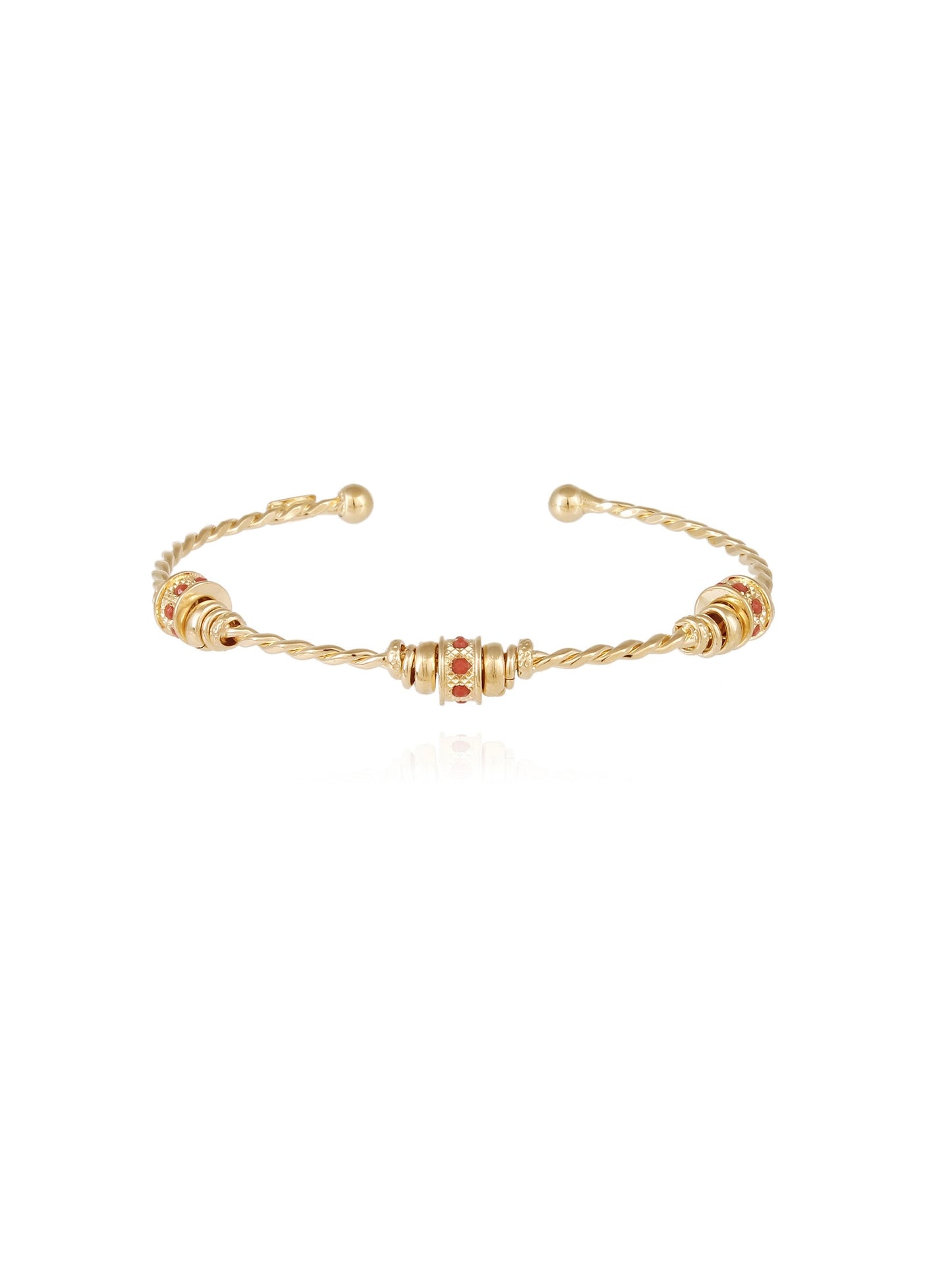 Gas Bijoux Jonc Torsade Bangle-Orange