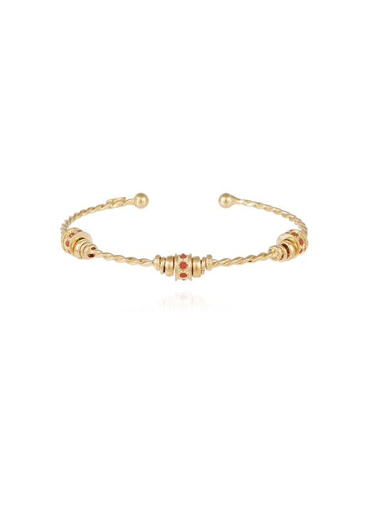 Gas Bijoux Jonc Torsade Bangle-Orange