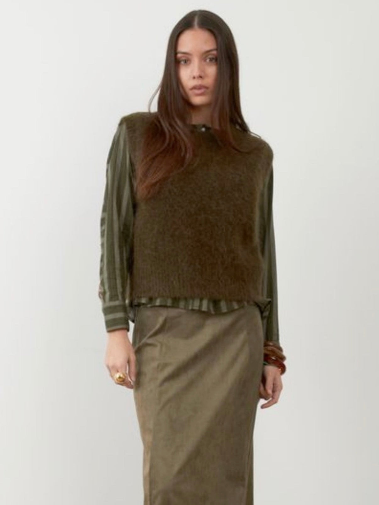 Orfeo Mirta Sleeveless Knit-Khaki