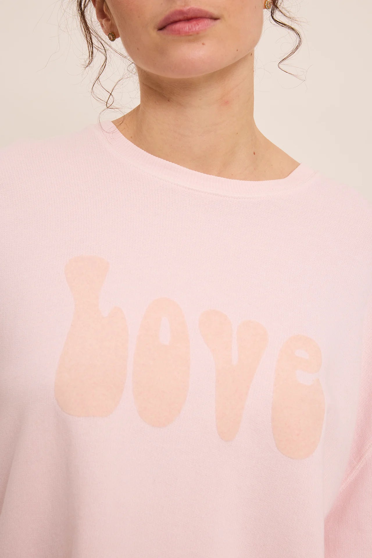 FIVE Love Sweatshirt-Baby Pink