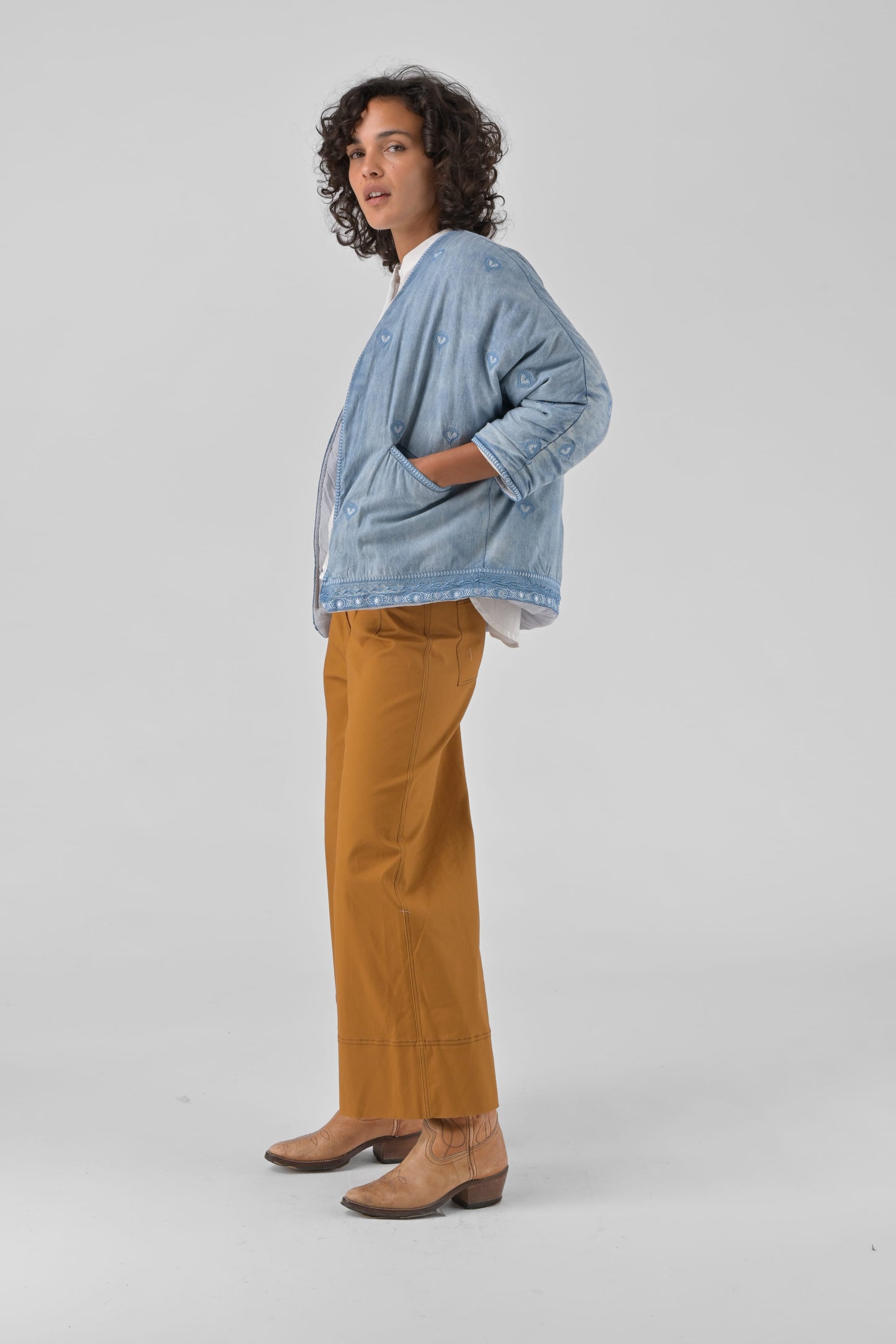 Orfeo Seldon Embroidered Chambray Jacket
