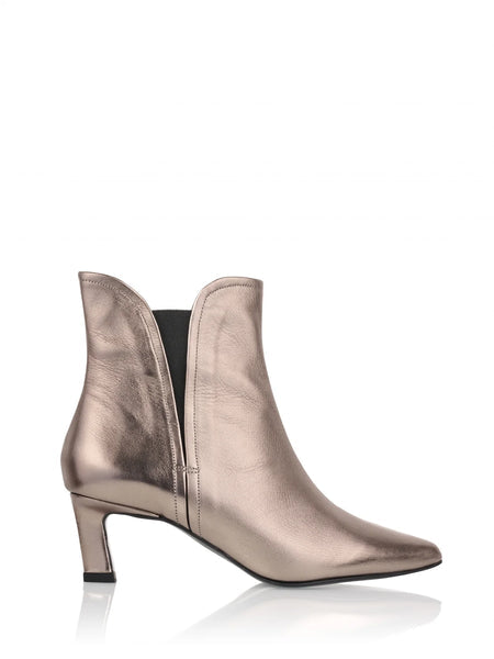 DWRS Metallic Ankle Boots-Smoke