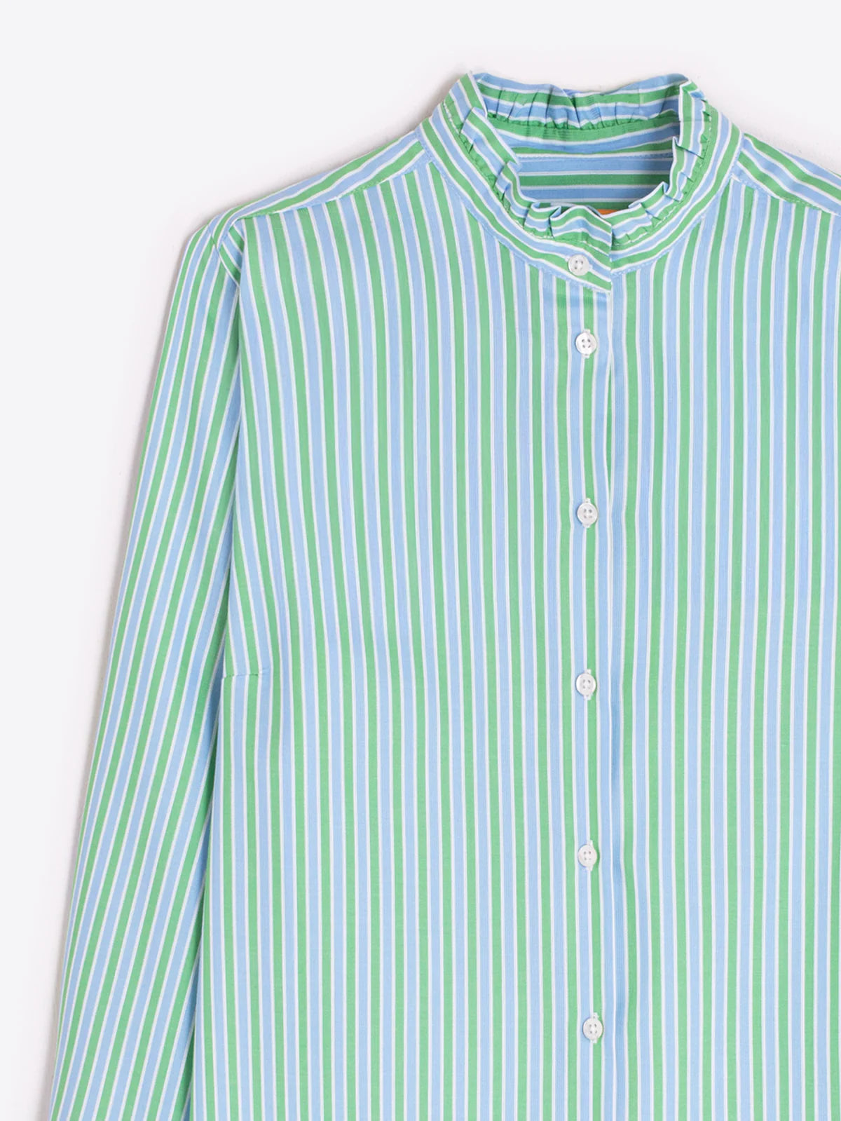 Vilagallo Green & Blue Striped Shirt