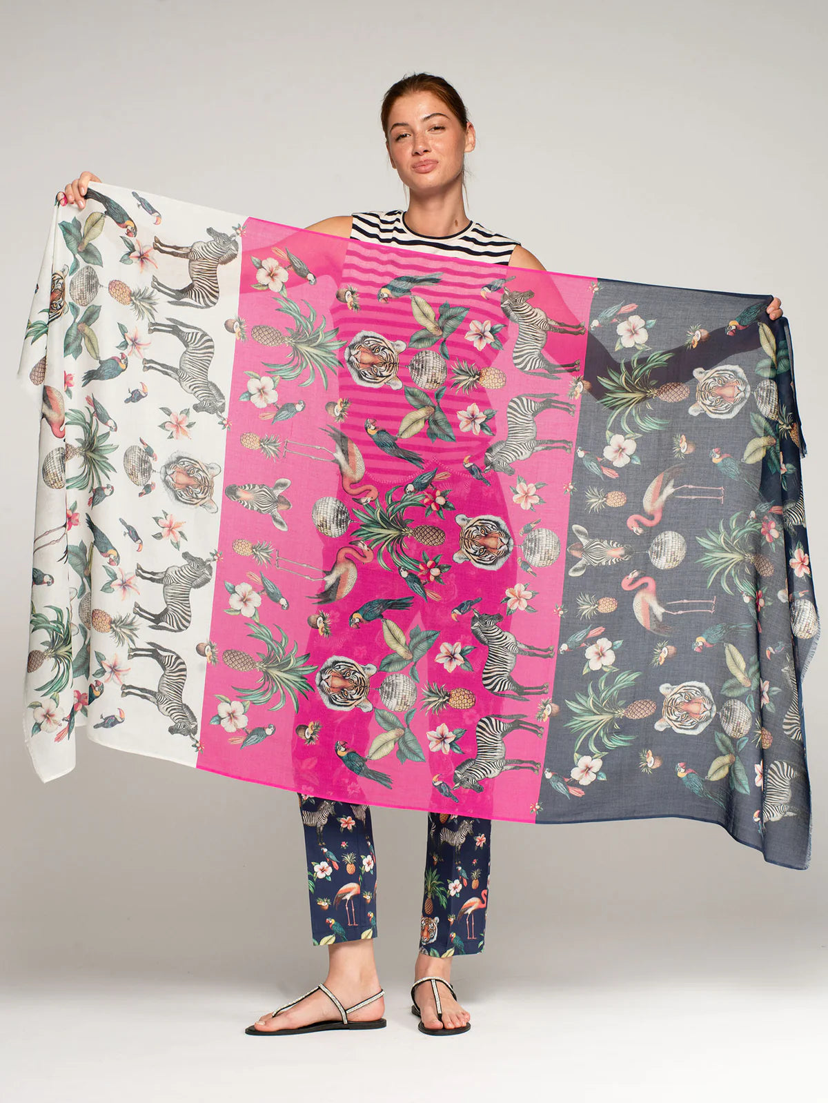 Vilagallo Disco Jungle Print Scarf