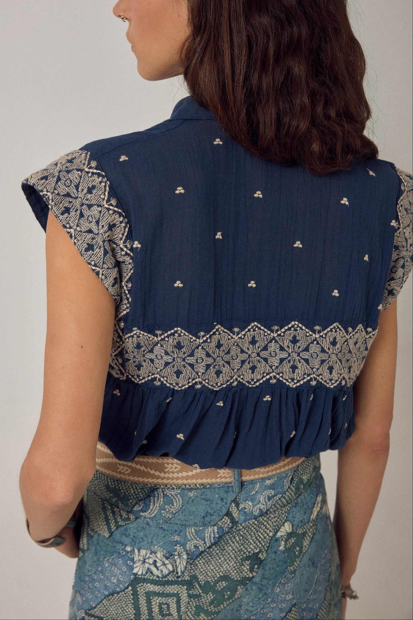 Maison Hotel Karina Sleeveless Shirt-Deep River