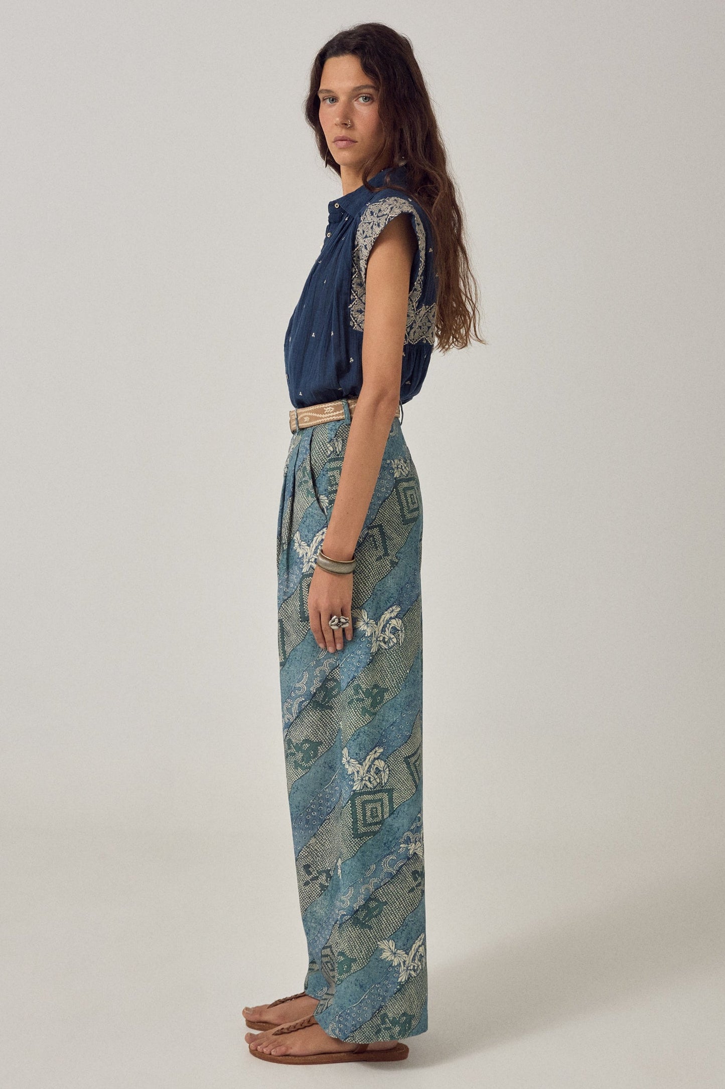 Maison Hotel Karina Sleeveless Shirt-Deep River
