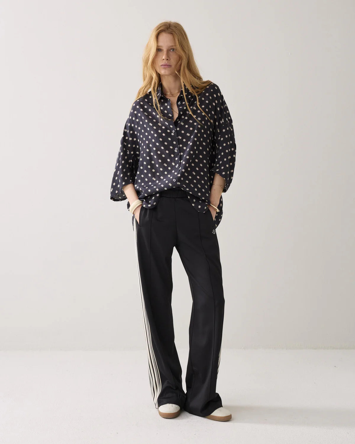 Summum Blouse with Dots-Black