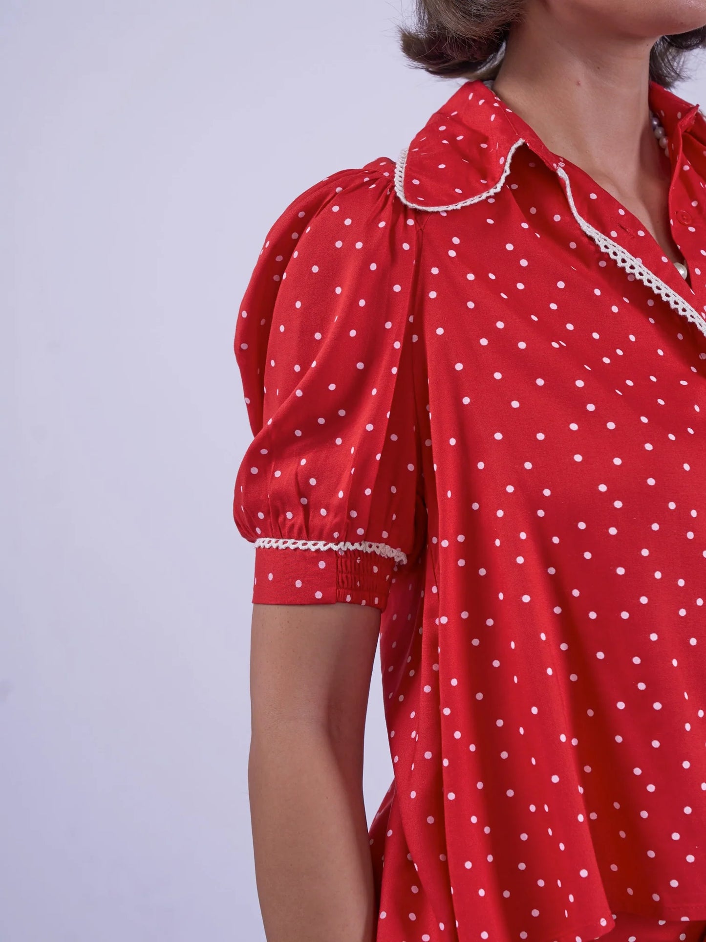 Newday Originals Paddington Blouse in Red Polka Dot
