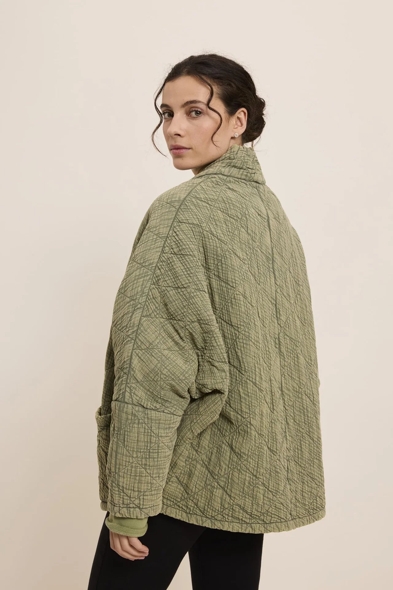 Five Victoria Kimono Jacket-Khaki